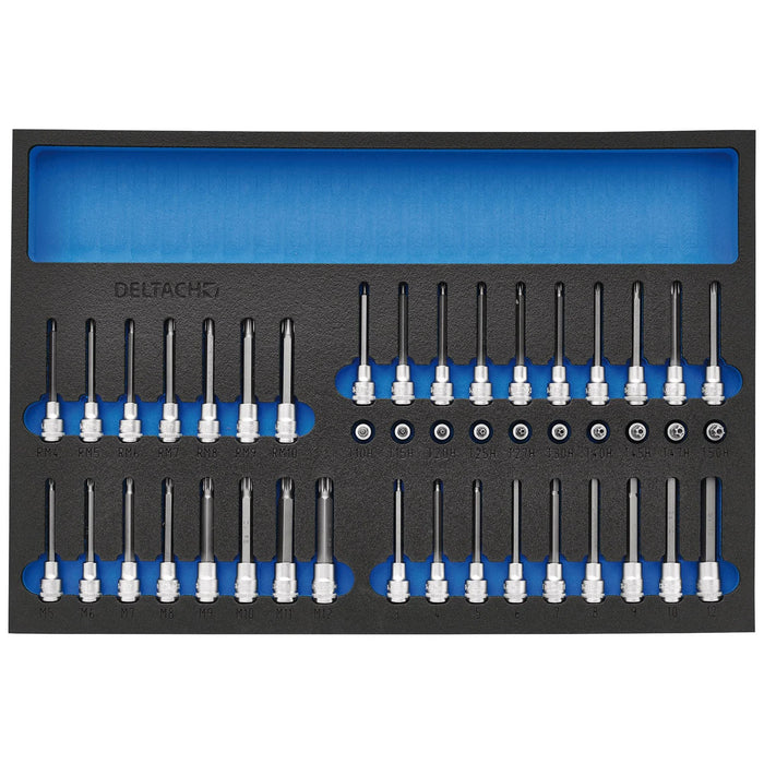 Bunker Resi-Torx, Hexagon, Multi-Tooth/Spline, Ribe Socket Set, 3/8" Sq. Dr. in
