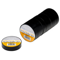 Non-Branded Black PVC Electrical Insulation Tape, 19mm x 33m (Pack of 10)