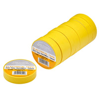 Non-Branded Yellow PVC Electrical Insulation Tape, 19mm x 33m (Pack of 10)
