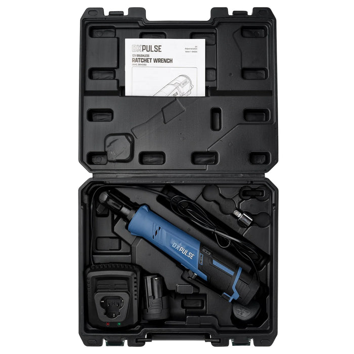 DXPULSE 12V Brushless Ratchet Wrench Kit, 1/2" Sq. Dr., 2 x 2.0Ah Batteries, 1 x