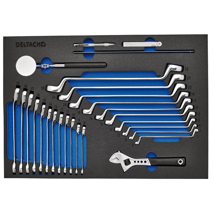 Bunker Ring Spanner and Open End Ratchet Set in EVA Foam Inlay (27 Piece)