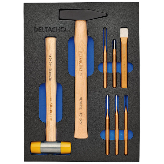 Bunker Hammer and Pin Punch Set in EVA Foam Inlay (8 Piece) - DELTACH-561023
