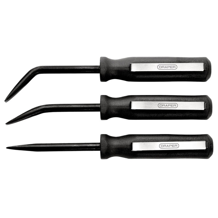 Draper Mini Pry Bar Set, 125mm, Black (3 Piece) - MPBS3