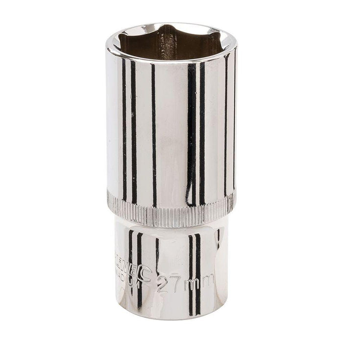 Silverline Deep Socket 1/2" Drive 6pt Metric 27mm Silverline - Town Tools 