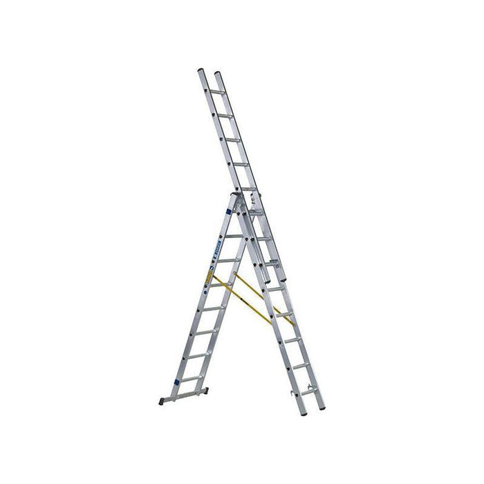 Zarges D-Rung Combination Ladder 3-Part 3 x 8 Rungs Zarges - Town Tools
