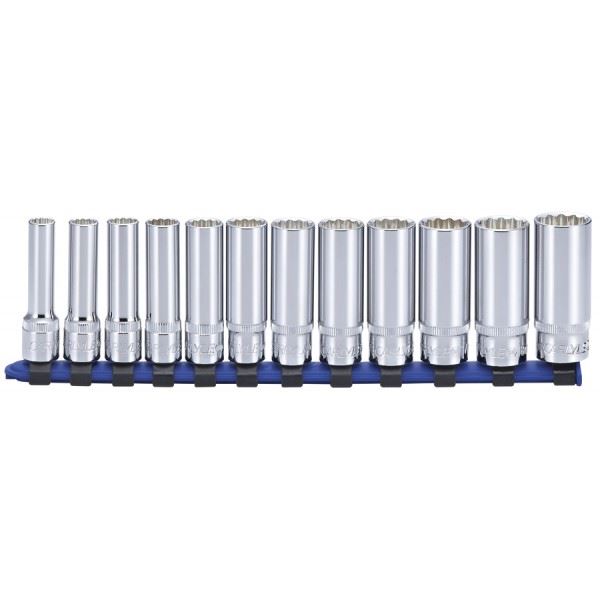 Carlyle Tools Deep Socket Set - Metric - 3/8In. Dr - 12 Pt - 12 Piece