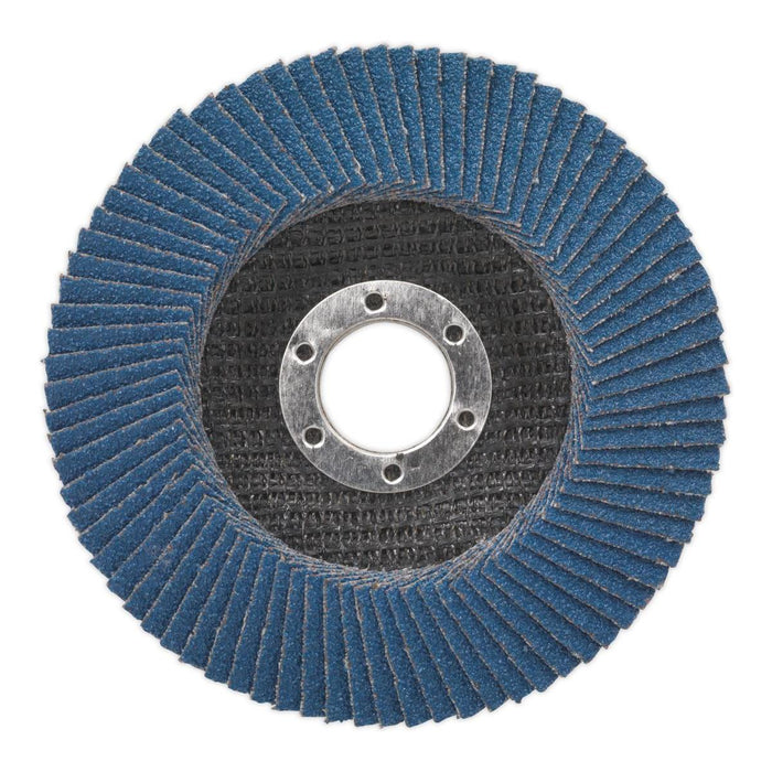 Sealey Flap Disc Zirconium115mm22mm Bore 60Grit FD11560 Sealey - Town Tools 