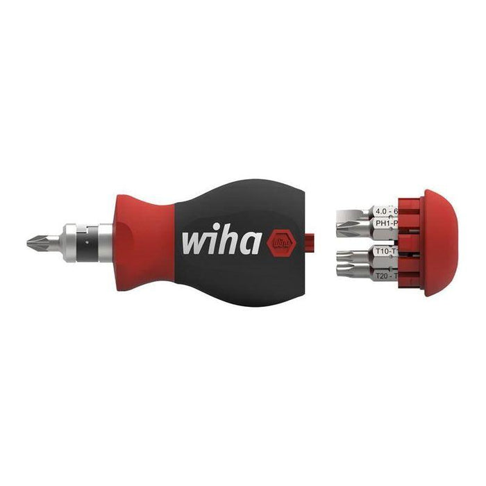 Wiha Magnetic SoftFinish® Stubby Screwdriver with Bit Magazine Wiha - Town Tools