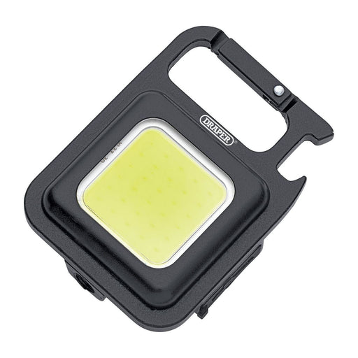 COB LED Rechargeable Pocket Light with Stand and Belt Clip, 5W, 350 Lumens, USB-C Cable Supplied Draper - Town Tools