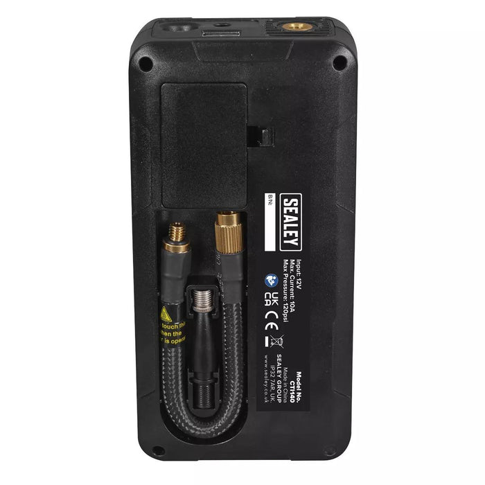 Sealey Tyre Inflator & Power Bank with Worklight Rechargeable 12v, CTI140 Sealey - Town Tools