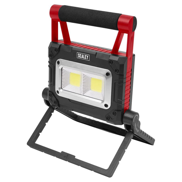 Sealey Rechargeable Solar Powered Portable Floodlight 15W COB LED LEDFL15WS Sealey - Town Tools 