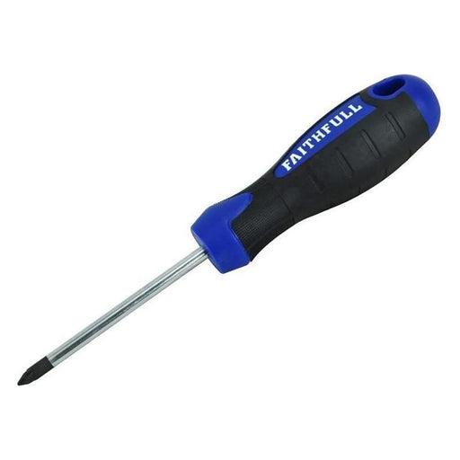 Faithfull Soft Grip Screwdriver Pozidriv Tip PZ1 x 75mm Faithfull - Town Tools