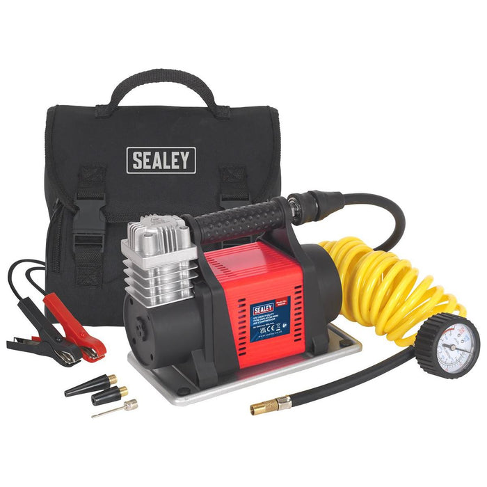 Sealey Tyre Inflator/Mini Air Compressor 12V Heavy-Duty MAC05 Sealey - Town Tools 