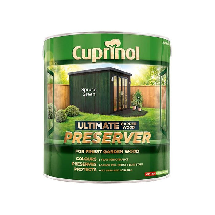 Cuprinol Ultimate Garden Wood Preserver Spruce Green 4 litre Cuprinol - Town Tools