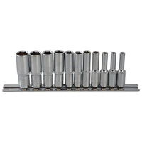 Bluespot Tools 1/4in Drive Deep Socket Set, 11 Piece