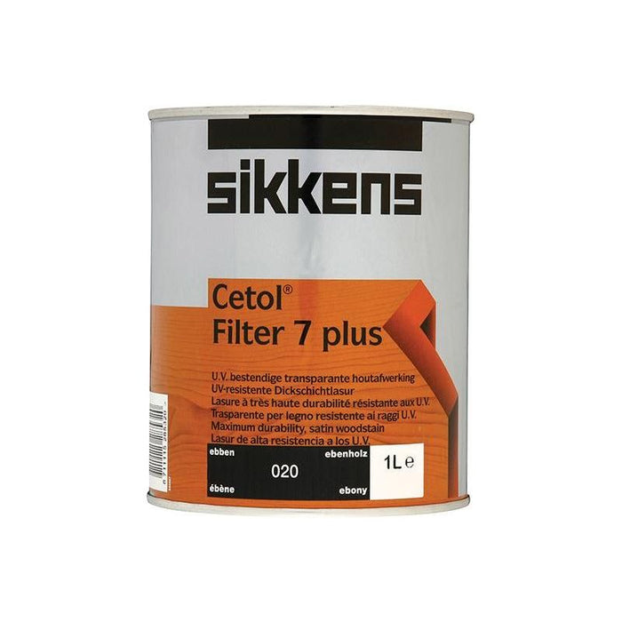 Sikkens Cetol Filter 7 Plus Translucent Woodstain Ebony 1 litre Sikkens - Town Tools