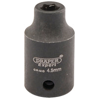Draper Expert HI-TORQ 6 Point Impact Socket, 1/4" Sq. Dr., 4.5mm