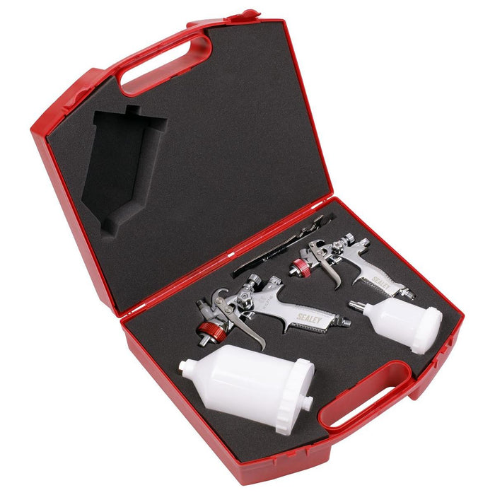 Sealey HVLP Gravity Feed Top Coat/Touch-Up Spray Gun Set HVLP774 Sealey - Town Tools 