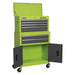 Sealey Topchest & Rollcab Combination 6 Drawer with Ball-Bearing Slides Hi-Vis G Sealey - Town Tools 