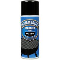 Hammerite BBQ Barbecue Spray Paint Aerosol 400ml Hi-Heat Matt Black