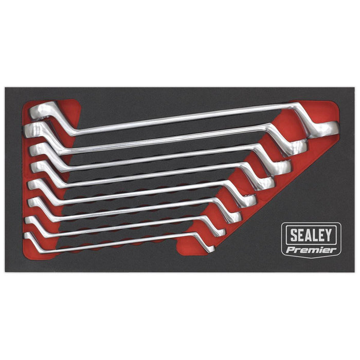 Sealey Offset Double End Ring Spanner Set 8pc Metric AK63257 Sealey - Town Tools 