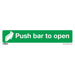 Sealey Safe Conditions Safety Sign Push Bar To Open Rigid Plastic Pack of 10 Sealey - Town Tools 