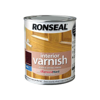 Ronseal Interior Varnish Quick Dry Satin Deep Mahogany 750ml