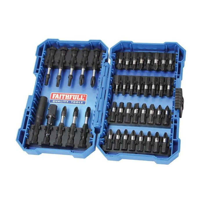 Faithfull Impact Screwdriver Bit Set, 42 Piece Faithfull - Town Tools