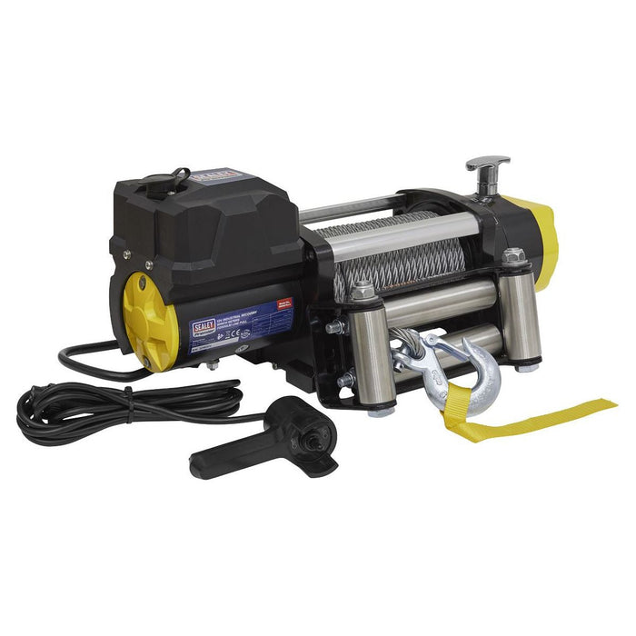 Sealey Recovery Winch 5675kg (12500lb) Line Pull 12V Industrial RW5675 Sealey - Town Tools 