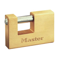 Master Lock Rectangular 76mm Solid Brass Body Shutter Padlock