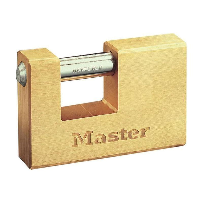 Master Lock Rectangular 76mm Solid Brass Body Shutter Padlock Master Lock - Town Tools