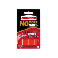 Unibond No More Nails Indoor & Outdoor Permanent Mounting Tape Strips (Pack of 10)