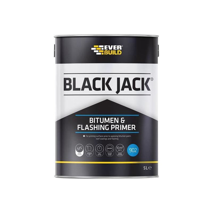 Everbuild Sika Black Jack® 902 Bitumen & Flashing Primer 5 litre Everbuild Sika - Town Tools