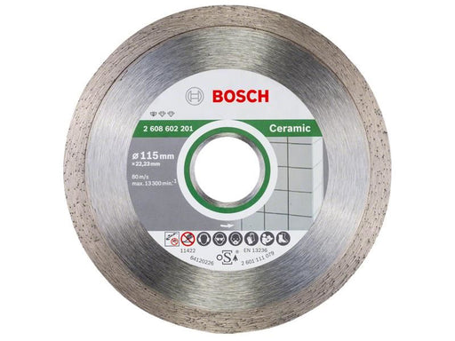Bosch Powertool Accessories Standard for Ceramic Diamond Cutting Disc 115 x 22.23mm Bosch Powertool Accessories - Town Tools