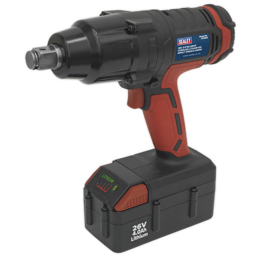 Sealey Cordless Impact Wrench 26V Lithium-ion 3/4"Sq Drive 816Nm CP2634 Sealey - Town Tools 