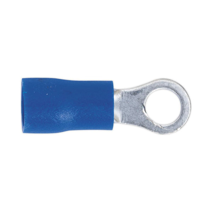 Sealey Easy-Entry Ring Terminal 4.3mm (4BA) Blue Pack of 100 BT24 Sealey - Town Tools 