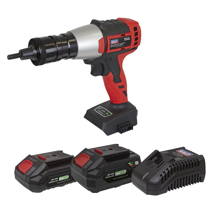 Sealey SV20 Series Brushless Cordless Nut Riveter 20V - 2 Batteries CP20VNRKIT Sealey - Town Tools 