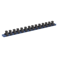 Sealey Socket Retaining Rail with 14 Clips Aluminium 3/8"Sq Drive SR3814