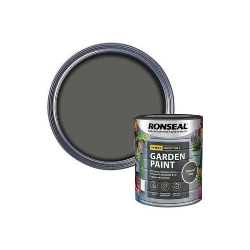 Ronseal Garden Paint Charcoal Grey 750ml Ronseal - Town Tools
