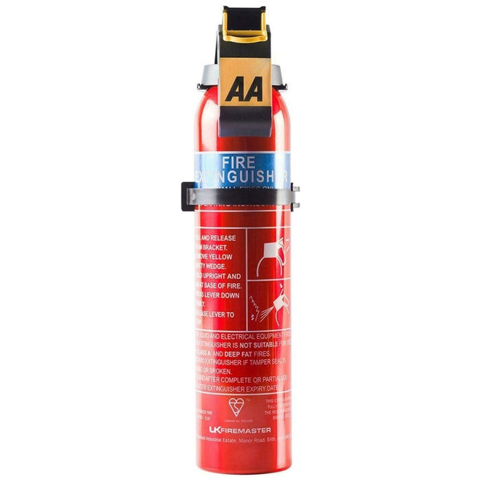 AA Fire Extinguisher BC Powder Compact Car Home Caravan Kitchen + Bracket 600g AA - Town Tools 