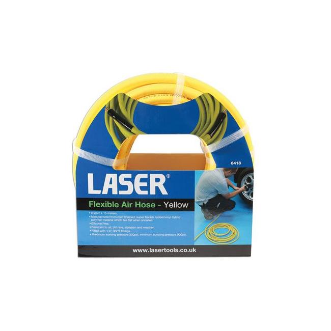 Laser Flexible Air Hose - Yellow 6418 Laser - Town Tools 