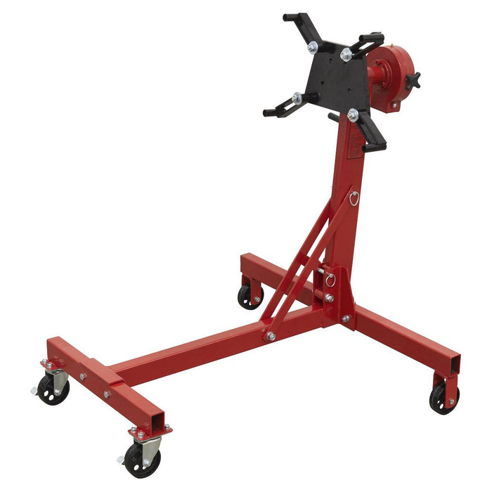 Sealey Folding 360ï Rotating Engine Stand with Geared Handle Drive 450kg Capacit
