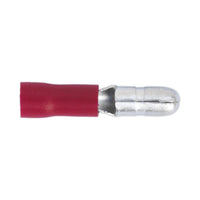 Sealey Bullet Terminal4mm Male Red Pack of 100 RT11