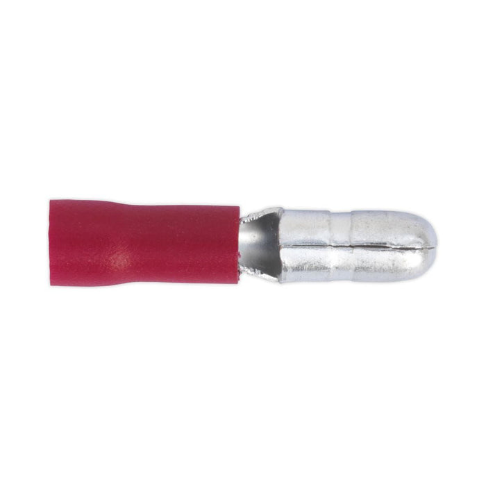 Sealey Bullet Terminal4mm Male Red Pack of 100 RT11 Sealey - Town Tools 