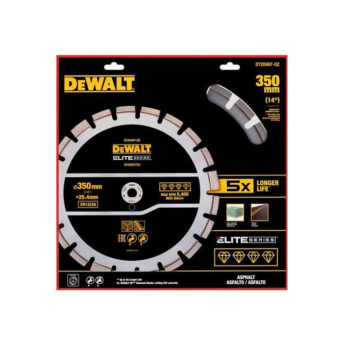 Dewalt Power Tools ELITE SERIES™ Asphalt Diamond Segmented Wheel 350 x 25.4mm DeWALT Power Tools - Town Tools
