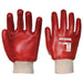 Portwest PVC Knitwrist Dipped Gloves - Red - Large Portwest - Town Tools 