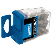 Draper PZ TYPE Insert Bits in Plastic Storage Case, No.2 x 1/4" (Pack of 20)