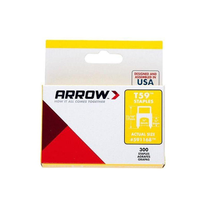 Arrow T59 Insulated Staples Clear 6 x 6mm (Box 300) Arrow - Town Tools