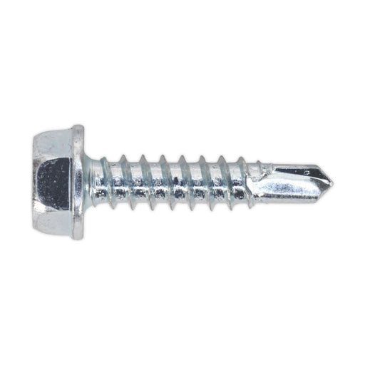 Sealey Self Drilling Screw 4.2 x 19mm Hex Head Zinc Pack of 100 SDHX4219 Sealey - Town Tools 