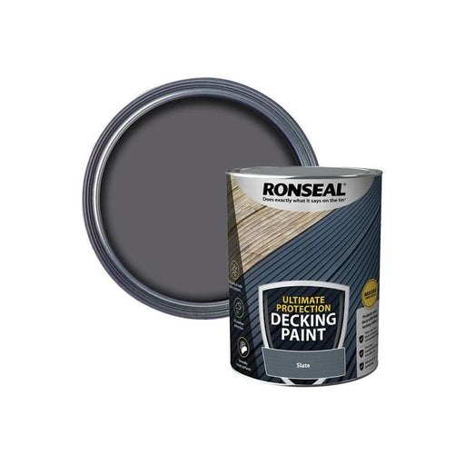 Ronseal Ultimate Protection Decking Paint Slate 5 litre Ronseal - Town Tools